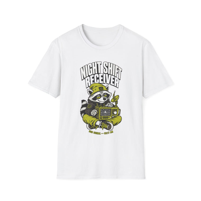 Night Shift Receiver Raccoon Graphic T-Shirt — Odd Signal